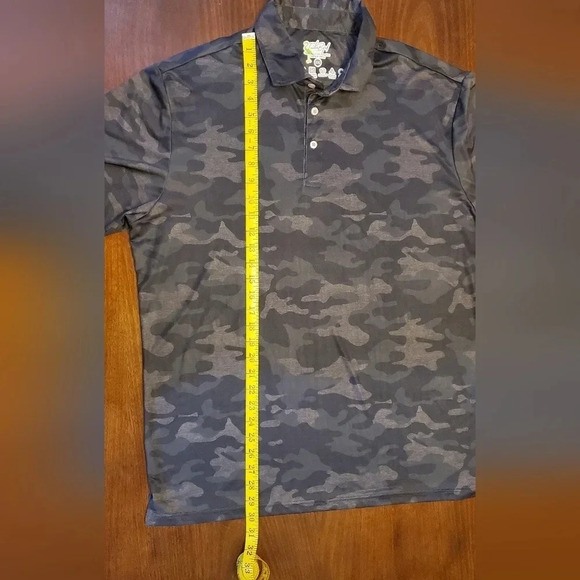 Tailorbyrd Mens Black Performance Short Sleeve Camo Print Polo Size XXL - Picture 10 of 10
